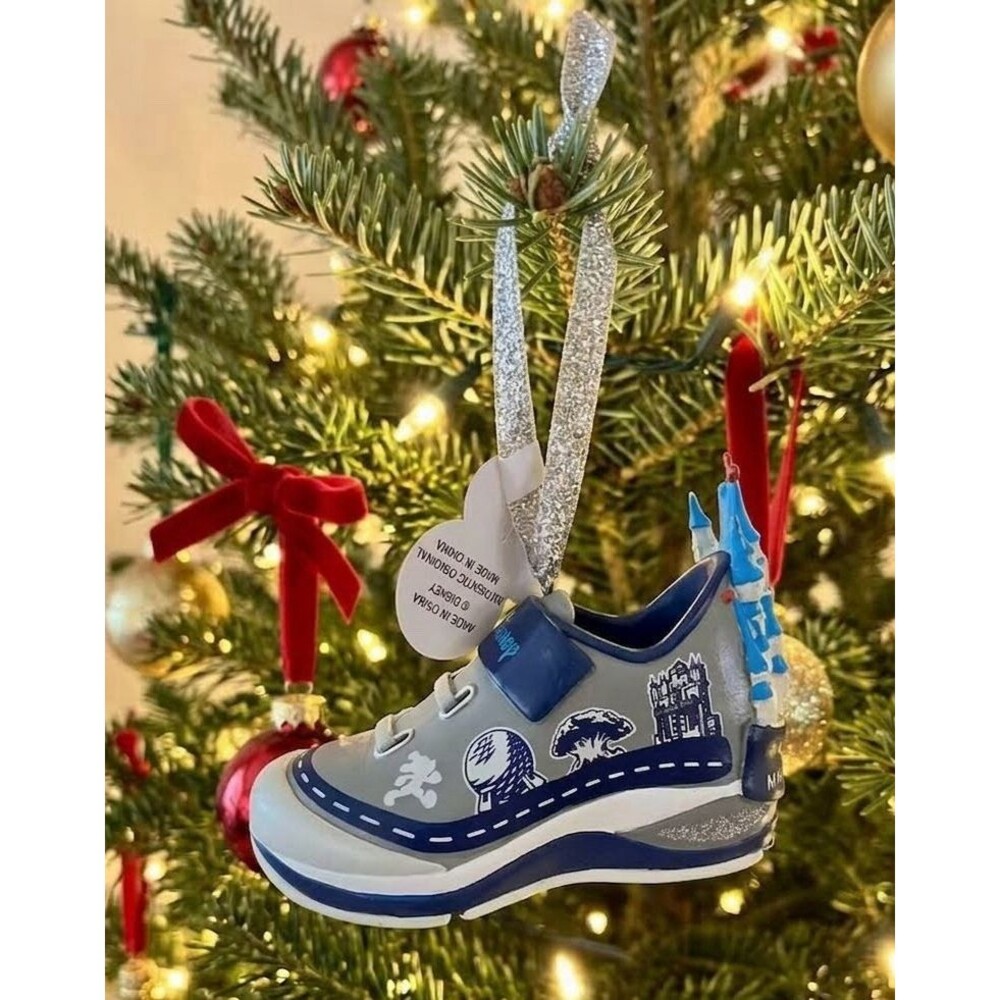 Run Disney 2018 Shoe Christmas Ornament Blue Walt Disney World Marathon Weekend